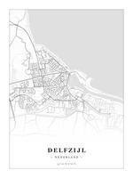 Stadskaart Delfzijl - Klassiek - Zonder lijst