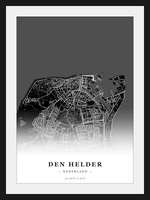 Stadskaart Den Helder - Donker