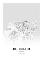 Stadskaart Den Helder - Klassiek - Zonder lijst