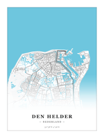 Stadskaart Den Helder - Water - Zonder lijst