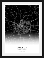 Stadskaart Dokkum - Donker