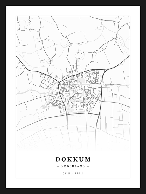 Stadskaart Dokkum - Klassiek