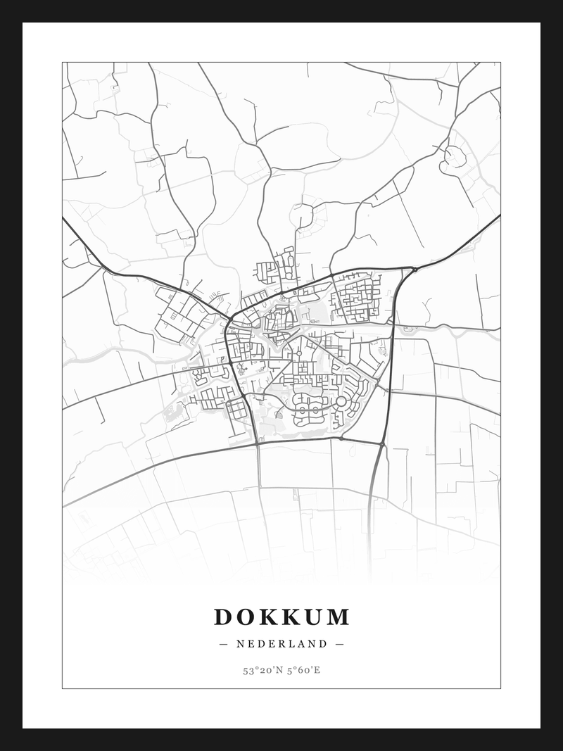 Stadskaart Dokkum - Klassiek
