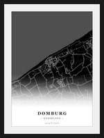 Stadskaart Domburg - Donker
