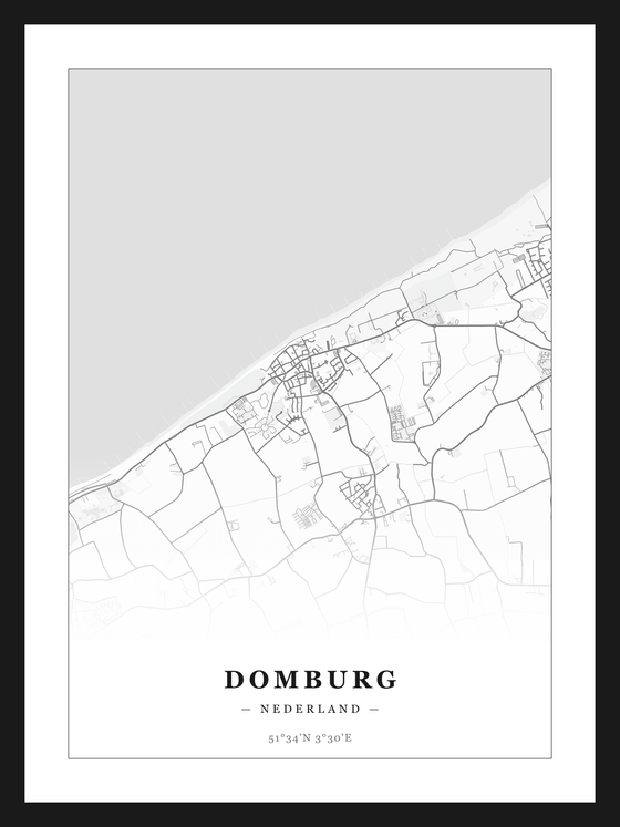 Stadskaart Domburg - Klassiek
