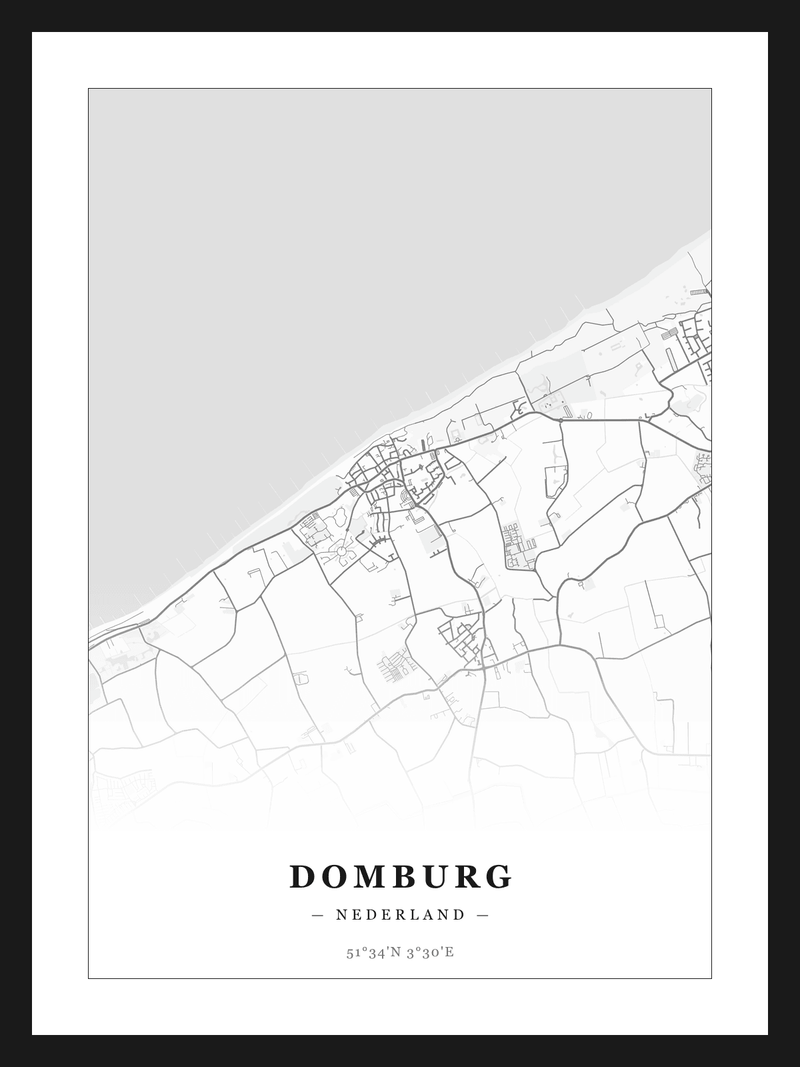 Stadskaart Domburg - Klassiek