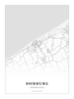 Stadskaart Domburg - Klassiek - Zonder lijst
