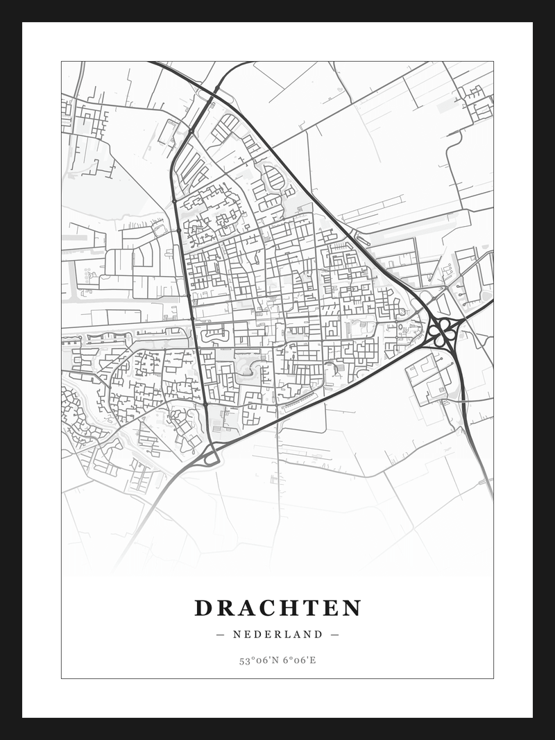 Stadskaart Drachten - Klassiek