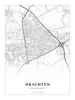 Stadskaart Drachten - Klassiek - Zonder lijst