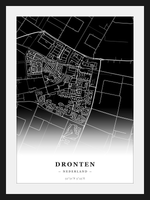 Stadskaart Dronten - Donker