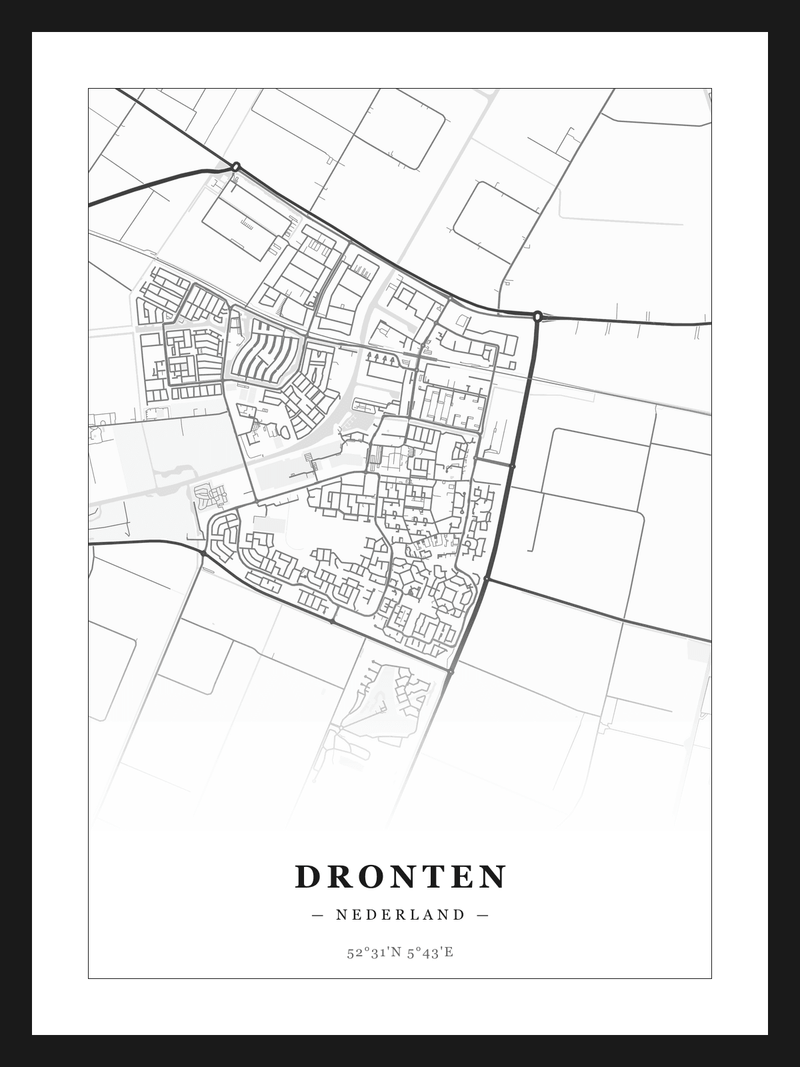Stadskaart Dronten - Klassiek