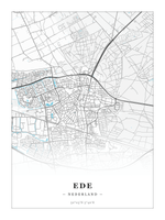 Stadskaart Ede - Water - Zonder lijst