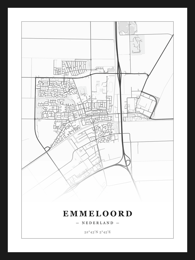 Stadskaart Emmeloord - Klassiek