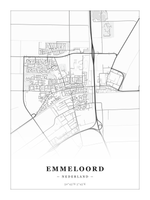 Stadskaart Emmeloord - Klassiek - Zonder lijst