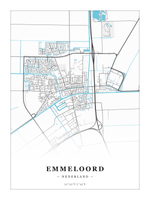Stadskaart Emmeloord - Water - Zonder lijst