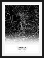 Stadskaart Emmen - Donker