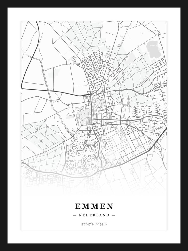 Stadskaart Emmen - Klassiek