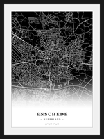 Stadskaart Enschede - Donker