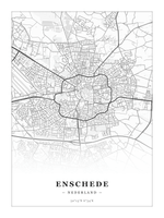 Stadskaart Enschede - Klassiek - Zonder lijst