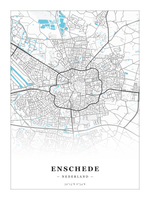 Stadskaart Enschede - Water - Zonder lijst