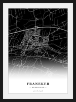 Stadskaart Franeker - Donker