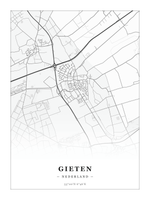 Stadskaart Gieten - Klassiek - Zonder lijst