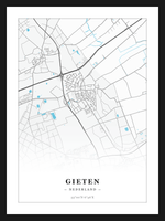 Stadskaart Gieten - Water