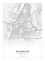 Stadskaart Haarlem - Klassiek - Zonder lijst