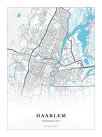 Stadskaart Haarlem - Water - Zonder lijst