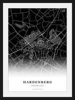 Stadskaart Hardenberg - Donker