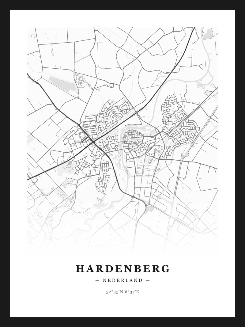 Stadskaart Hardenberg - Klassiek