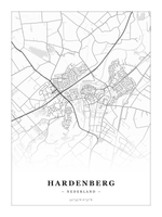 Stadskaart Hardenberg - Klassiek - Zonder lijst