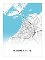 Stadskaart Harderwijk - Water - Zonder lijst