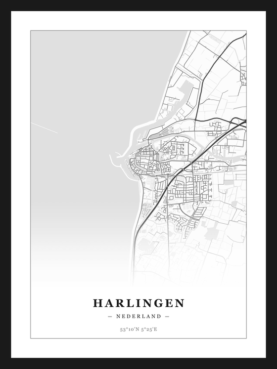 Stadskaart Harlingen - Klassiek