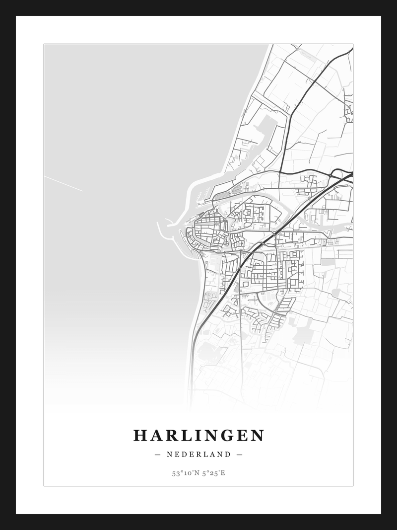 Stadskaart Harlingen - Klassiek
