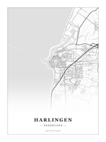 Stadskaart Harlingen - Klassiek - Zonder lijst