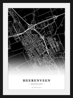 Stadskaart Heerenveen - Donker