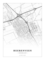 Stadskaart Heerenveen - Klassiek - Zonder lijst