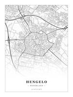 Stadskaart Hengelo - Klassiek - Zonder lijst