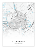 Stadskaart Hilversum - Water - Zonder lijst