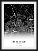 Stadskaart Hoogeveen - Donker