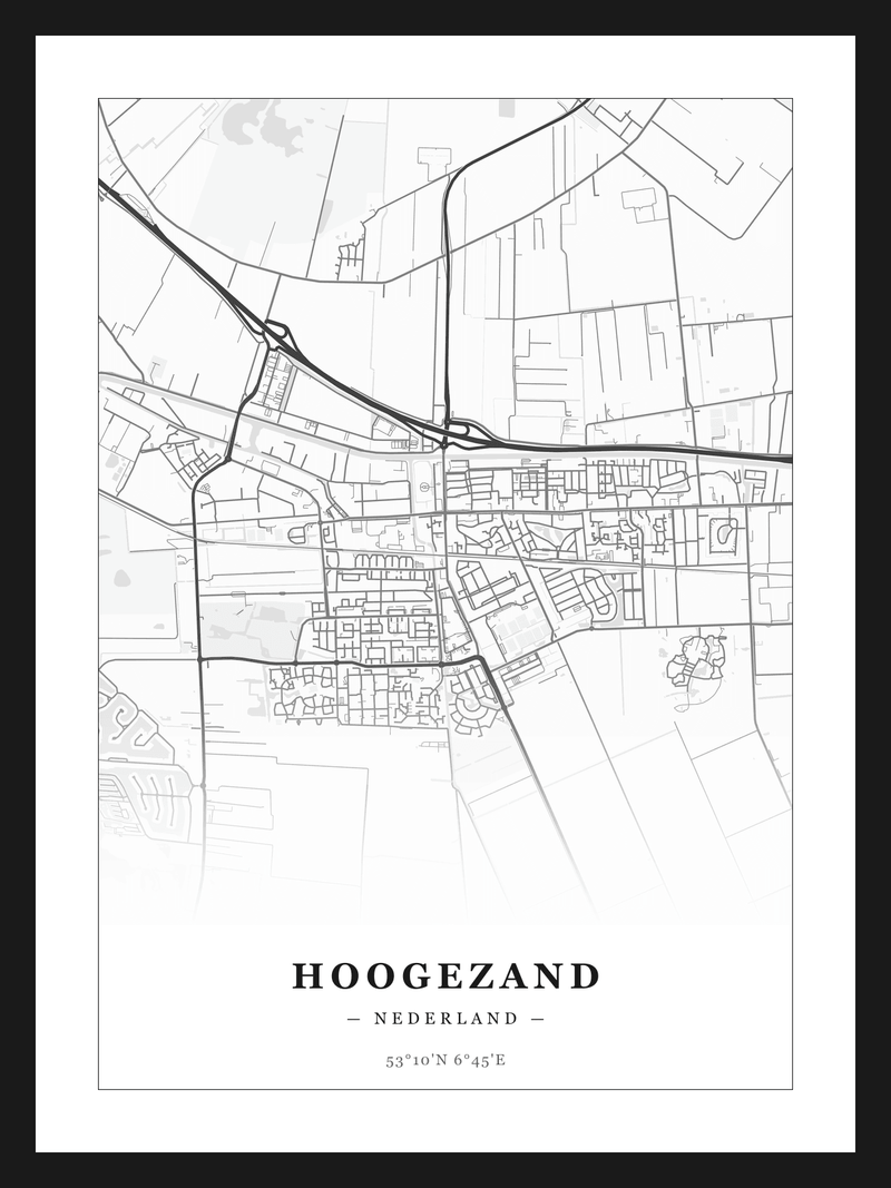 Stadskaart Hoogezand - Klassiek