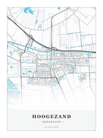 Stadskaart Hoogezand - Water - Zonder lijst