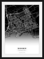 Stadskaart Hoorn - Donker