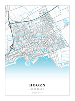 Stadskaart Hoorn - Water - Zonder lijst