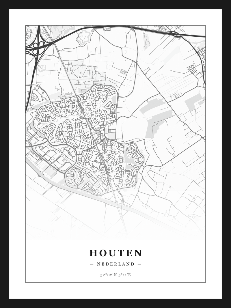 Stadskaart Houten - Klassiek