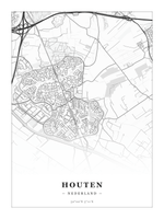 Stadskaart Houten - Klassiek - Zonder lijst