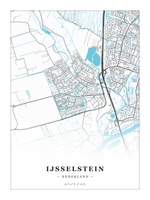 Stadskaart IJsselstein - Water - Zonder lijst