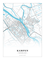 Stadskaart Kampen - Water - Zonder lijst
