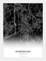Stadskaart Kerkrade - Donker - Zonder lijst